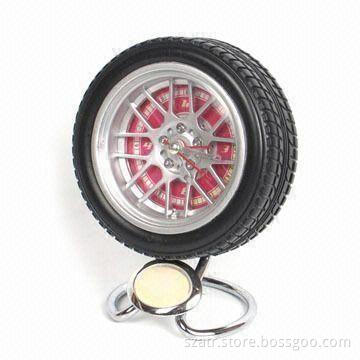 Tire-shaped Digital Clock, Available in Black and Silver Colors